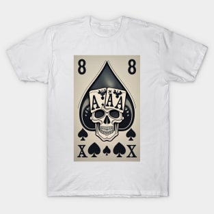 card with skeleton head (halloween design) T-Shirt